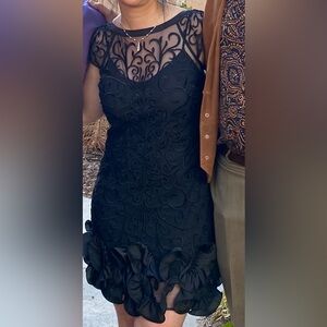 Guess Black Dress Sweetheart Neckline